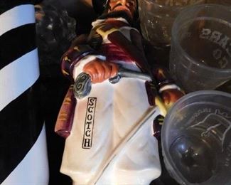 Figural Pirate Scotch Decanter
