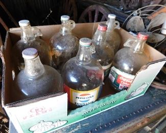 Pepsi and Coca Cola Syrup Bottles