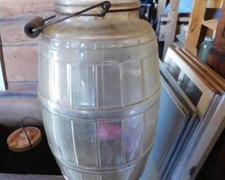 Old Glass Pickle Jar