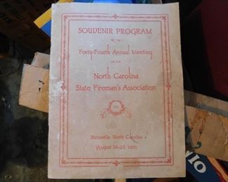 1931 N.C. Firemans Association Program