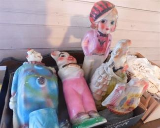 Old Chalkware Statues