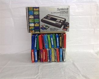 Intellivision console and cartridges