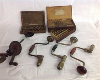 Antique brace and drills with bits