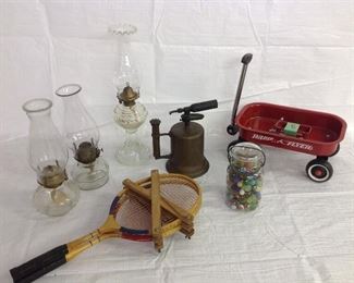 Oil lamps and blow torch