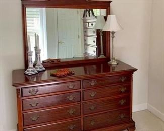 Antique Mahogany Dresser and Mirror