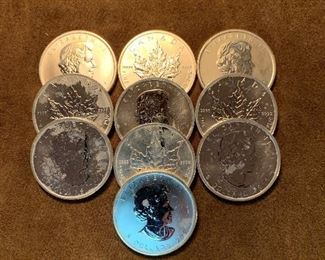Silver Bullion Canadian Maple 1oz Rounds