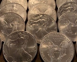 Silver Bullion AMERICAN EAGLES 1oz Rounds