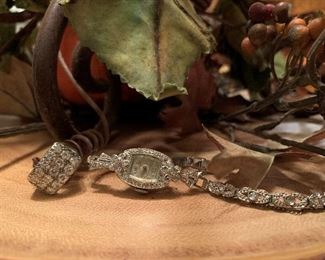 Hamilton 14K Diamond Watch and 18K Diamond Ring