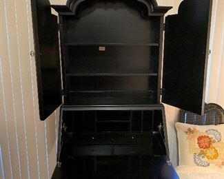 Oriental Themed Secretary Desk by American of Martinsville