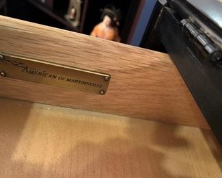 Oriental Themed Secretary Desk by American of Martinsville