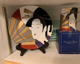 Fitz and Floyd "Geisha" Pattern Set