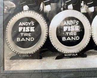 Andy Fisk Tire Band Antique Photo - Norfolk NE