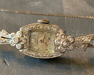 Hamilton 14K Gold and Diamonds Watch