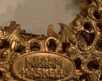 MIRIAM HASKELL Signed Brooch and Earring Set