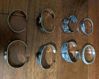 Sterling cuff bracelets