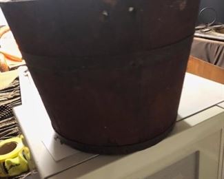 Antique maple bucket