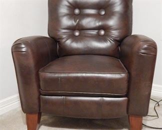 This leather chair is very comfy