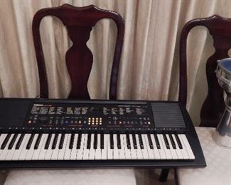 Yamaha PSR82 electric keyboard, and percussion drum