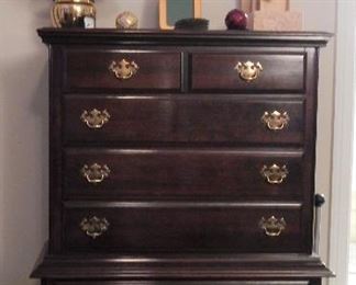 Matching cherry wood 6-drawer chest