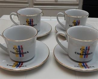 Diamante espresso cups and saucers