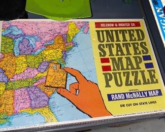 VINTAGE US MAP PUZZLE BY RAND MCNALLY 
