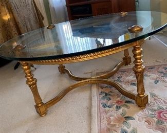 GLASS ROUND COFFEE TABLE