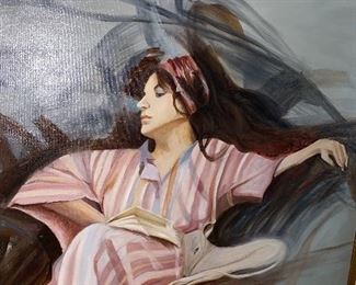 PAT LUGARI 1990 OIL ON CANVAS PAINTING