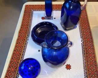 COBALT BLUE GLASSWARE