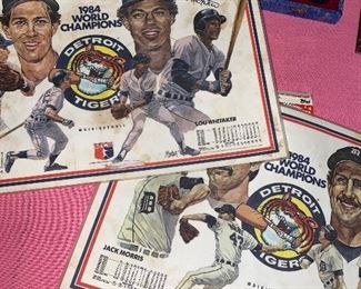 ELIAS BROTHERS 1984 WORLD CHAMPIONS DETROIT TIGERS PLACEMATS