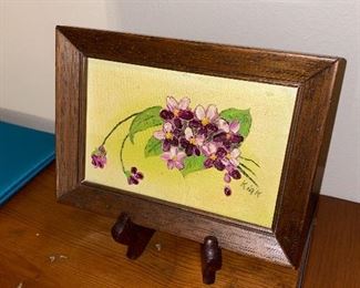 VINTAGE FRAMED FLOWER PICTURE