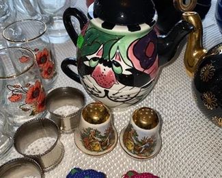TEAPOTS AND SALT & PEPPER SHAKERS
