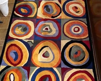 MODERN COLORFUL CIRCLES AREA RUG