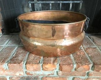 Large Copper Kettle with Handles