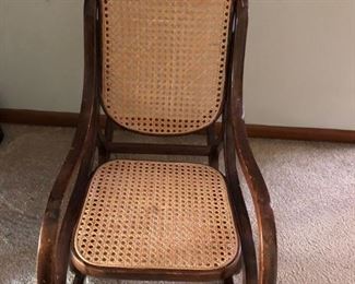 Petite  Child's Rocker with Caned Seat