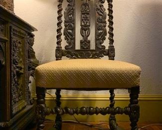 Carved Spanish Revival Armchair