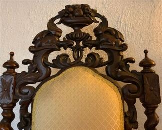 Carved Spanish Revival Armchair 