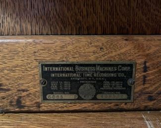United Shoe Manufacturing Corp Beverly, MA Time Clock from International Time Recording Co