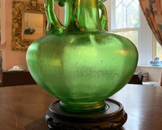 Antique Hand Blown Glass Vase