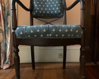 Empire Style Bent Arm Armchairs