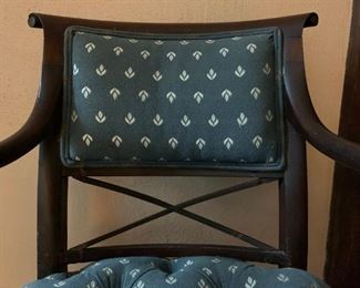 Empire Style Bent Arm Armchairs