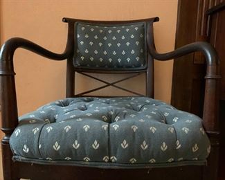 Empire Style Bent Arm Armchairs