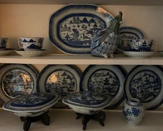 19th c Chinese Porcelain Plates, Canton Export