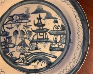 19th c Chinese Porcelain Plates, Canton Export