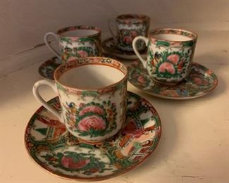 Chinese Export, Rose Medallion Tea Cups