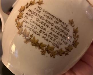 Commemorative Tea Cups of Queen Elizabeth's and King George VI's Visit to USA,1939