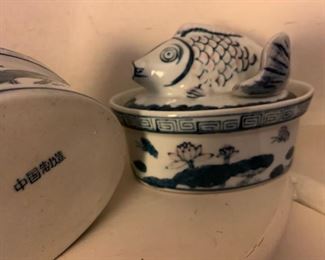 Chinese Lidded Dish with Fish