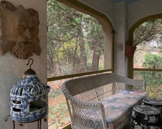 Wicker Patio Set, Garden Stools