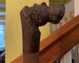 Cane, Carved Hippo