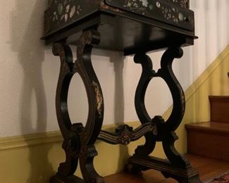 Paper Mache and Mother of Pearl Inlaid Desk