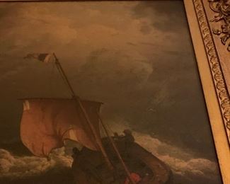 Ship in a Storm, Robert Salmon, Oil on Canvas, 1840